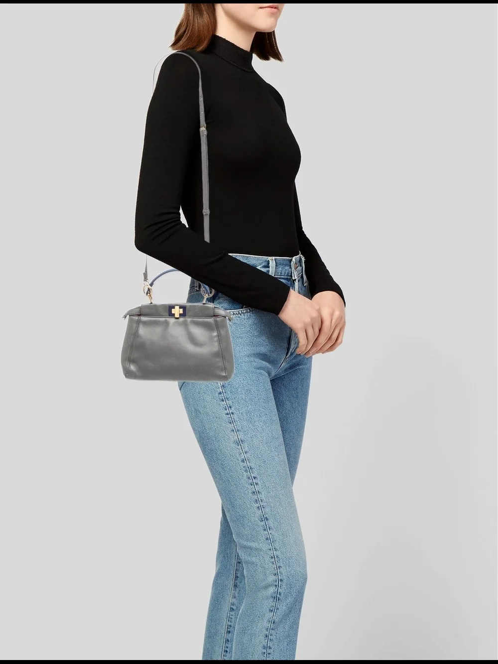Fendi Leather Peekaboo Mini Bag